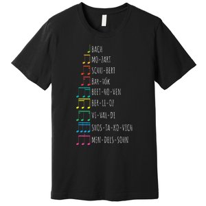 Classic Composers Classical Music Musical Notes Premium T-Shirt