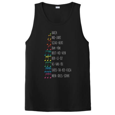 Classic Composers Classical Music Musical Notes PosiCharge Competitor Tank