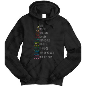 Classic Composers Classical Music Musical Notes Tie Dye Hoodie