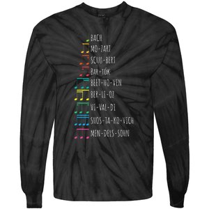 Classic Composers Classical Music Musical Notes Tie-Dye Long Sleeve Shirt