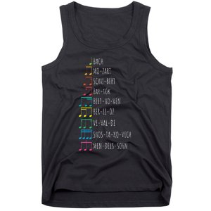 Classic Composers Classical Music Musical Notes Tank Top