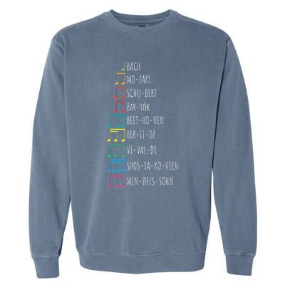 Classic Composers Classical Music Musical Notes Garment-Dyed Sweatshirt