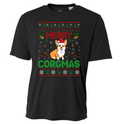 Corgi Christmas Cool Merry Corgmas Xmas Cooling Performance Crew T-Shirt