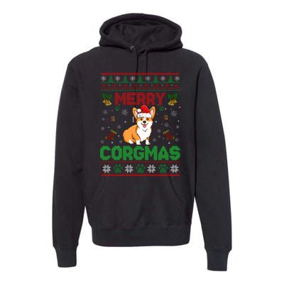 Corgi Christmas Cool Merry Corgmas Xmas Premium Hoodie