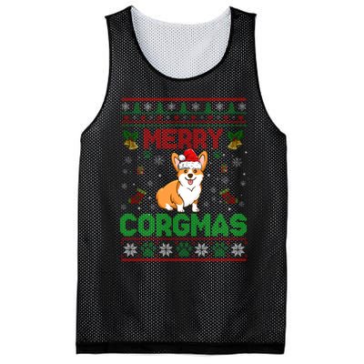 Corgi Christmas Cool Merry Corgmas Xmas Mesh Reversible Basketball Jersey Tank