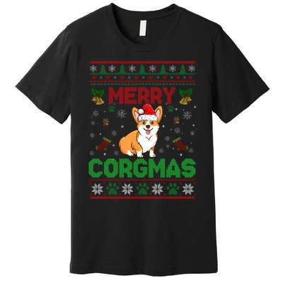 Corgi Christmas Cool Merry Corgmas Xmas Premium T-Shirt