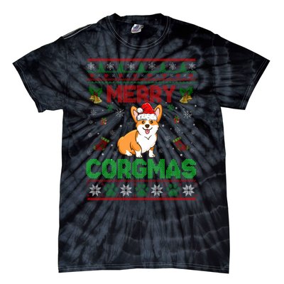 Corgi Christmas Cool Merry Corgmas Xmas Tie-Dye T-Shirt