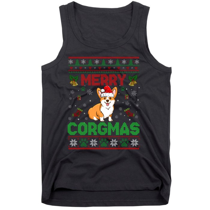 Corgi Christmas Cool Merry Corgmas Xmas Tank Top