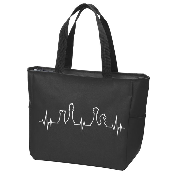 Chess, Chess Club, Chess Heartbeat Zip Tote Bag