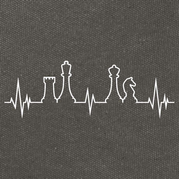 Chess, Chess Club, Chess Heartbeat Cotton Canvas Backpack