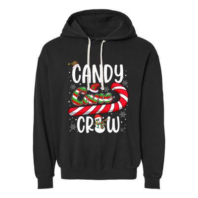 Candy Cane Crew Christmas Xmas Love Candy  Garment-Dyed Fleece Hoodie