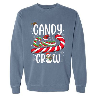 Candy Cane Crew Christmas Xmas Love Candy  Garment-Dyed Sweatshirt