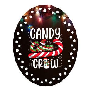 Candy Cane Crew Christmas Xmas Love Candy  Ceramic Oval Ornament