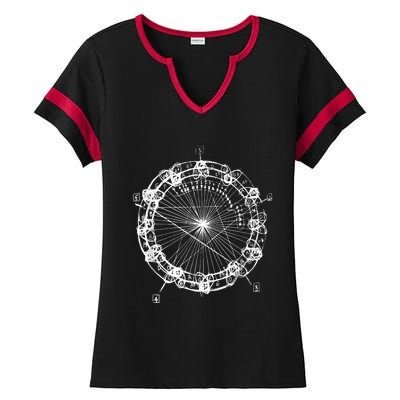 Coltrane Chord Changes Mandala Jazz Musician Ladies Halftime Notch Neck Tee