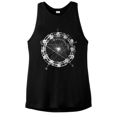 Coltrane Chord Changes Mandala Jazz Musician Ladies PosiCharge Tri-Blend Wicking Tank