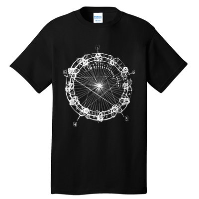 Coltrane Chord Changes Mandala Jazz Musician Tall T-Shirt