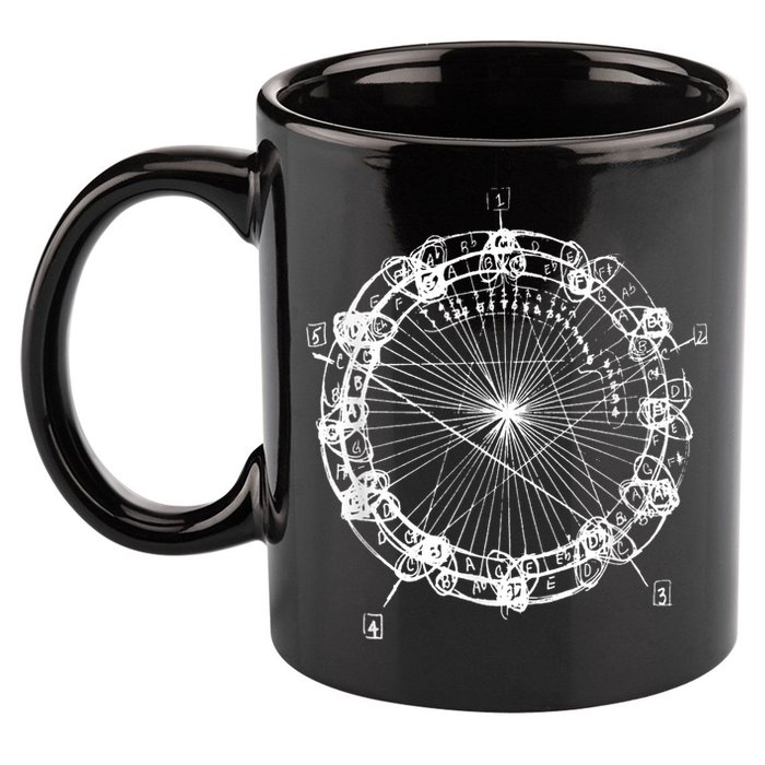 Coltrane Chord Changes Mandala Jazz Musician 11oz C Handle Ceramic Mug