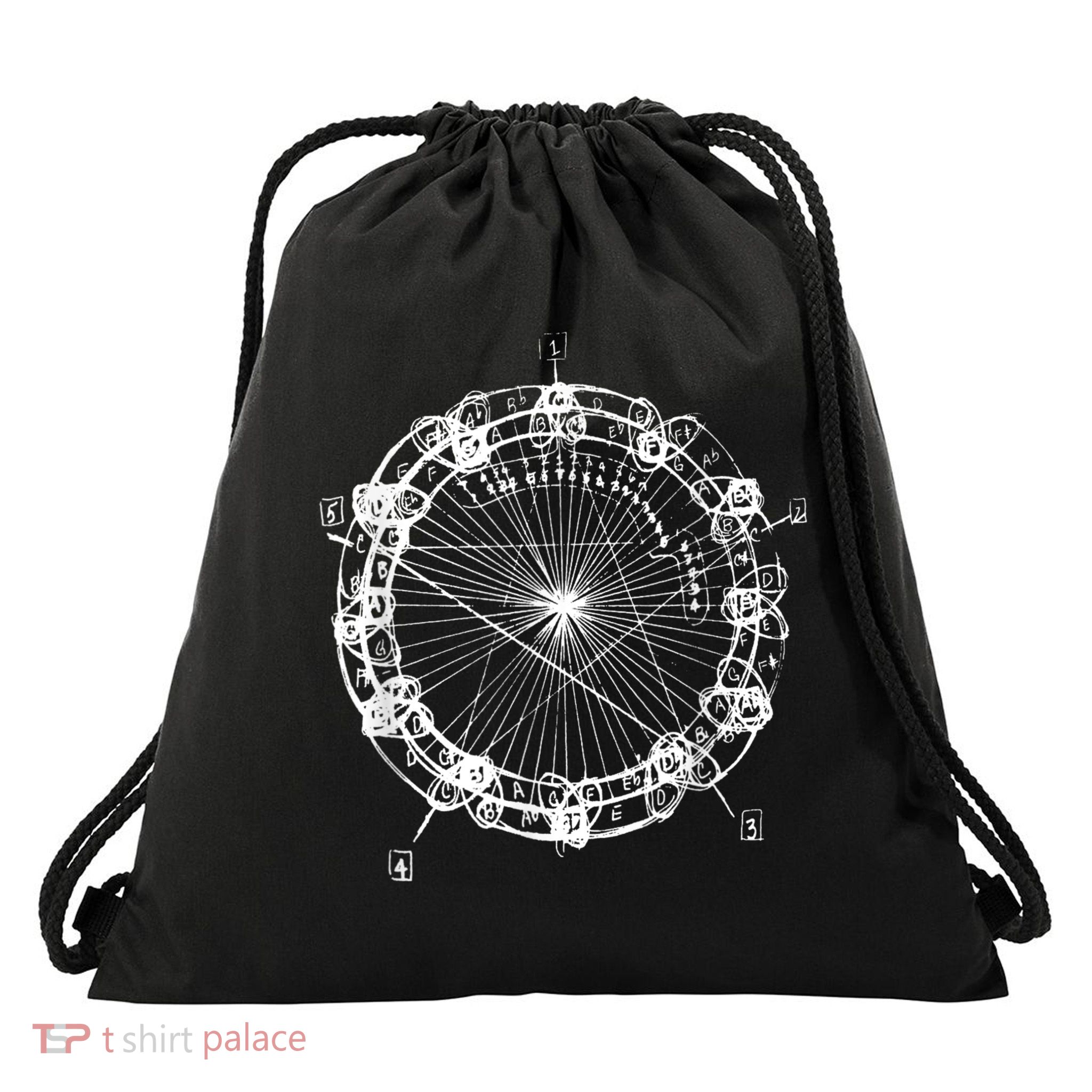 Coltrane Chord Changes Mandala Jazz Musician Drawstring Bag