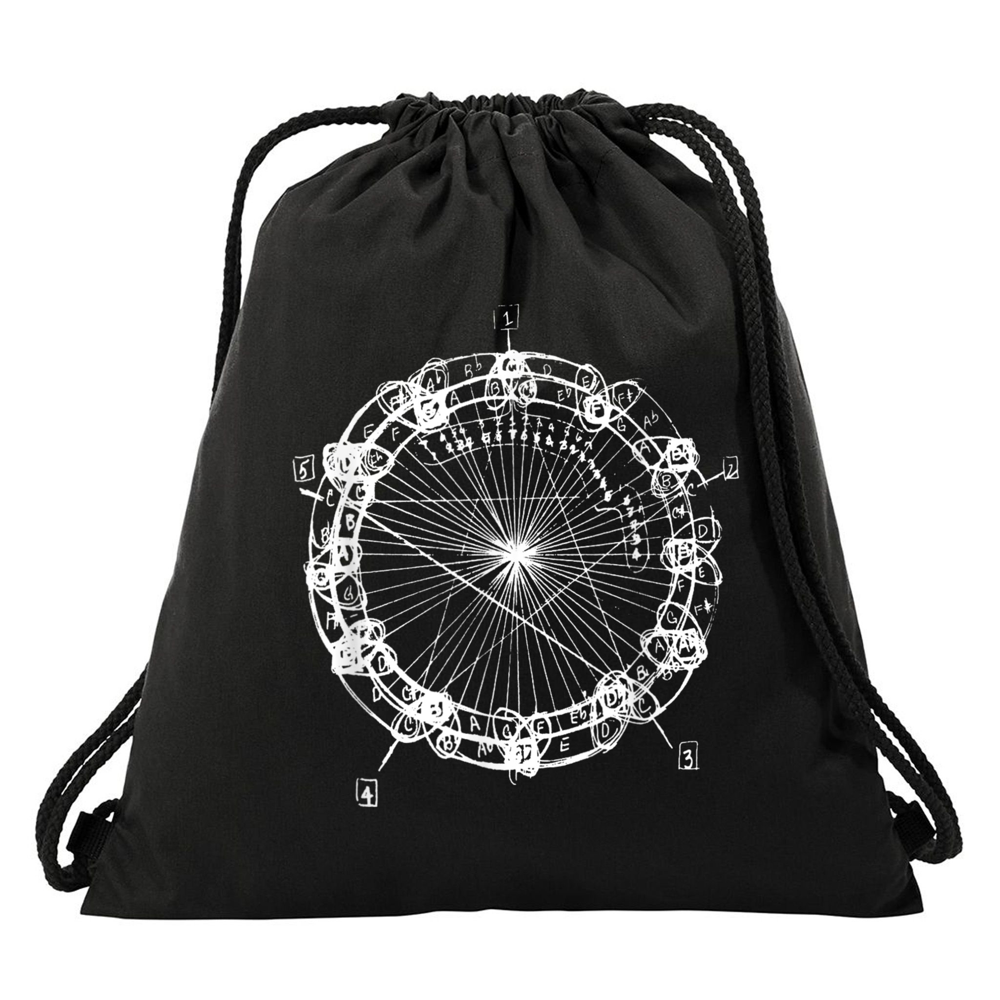 Coltrane Chord Changes Mandala Jazz Musician Drawstring Bag