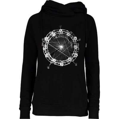 Coltrane Chord Changes Mandala Jazz Musician Womens Funnel Neck Pullover Hood