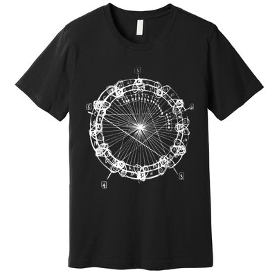 Coltrane Chord Changes Mandala Jazz Musician Premium T-Shirt