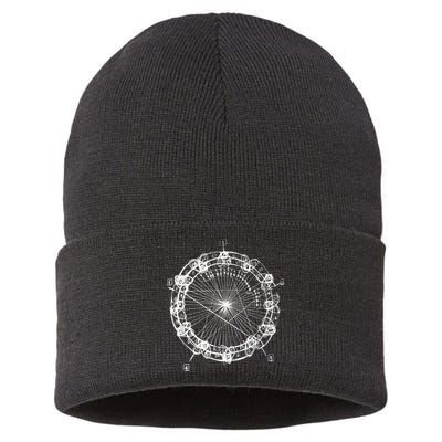 Coltrane Chord Changes Mandala Jazz Musician Sustainable Knit Beanie