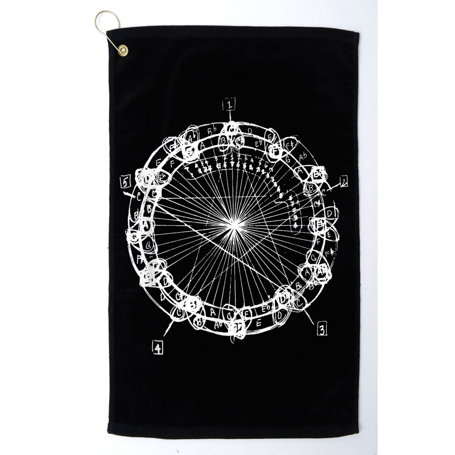 Coltrane Chord Changes Mandala Jazz Musician Golf Towel