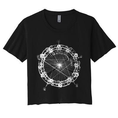 Coltrane Chord Changes Mandala Jazz Musician Women's Crop Top Tee