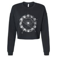 Coltrane Chord Changes Mandala Jazz Musician Cropped Pullover Crew