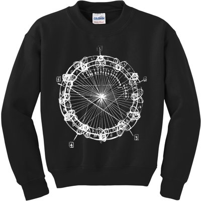 Coltrane Chord Changes Mandala Jazz Musician Kids Sweatshirt