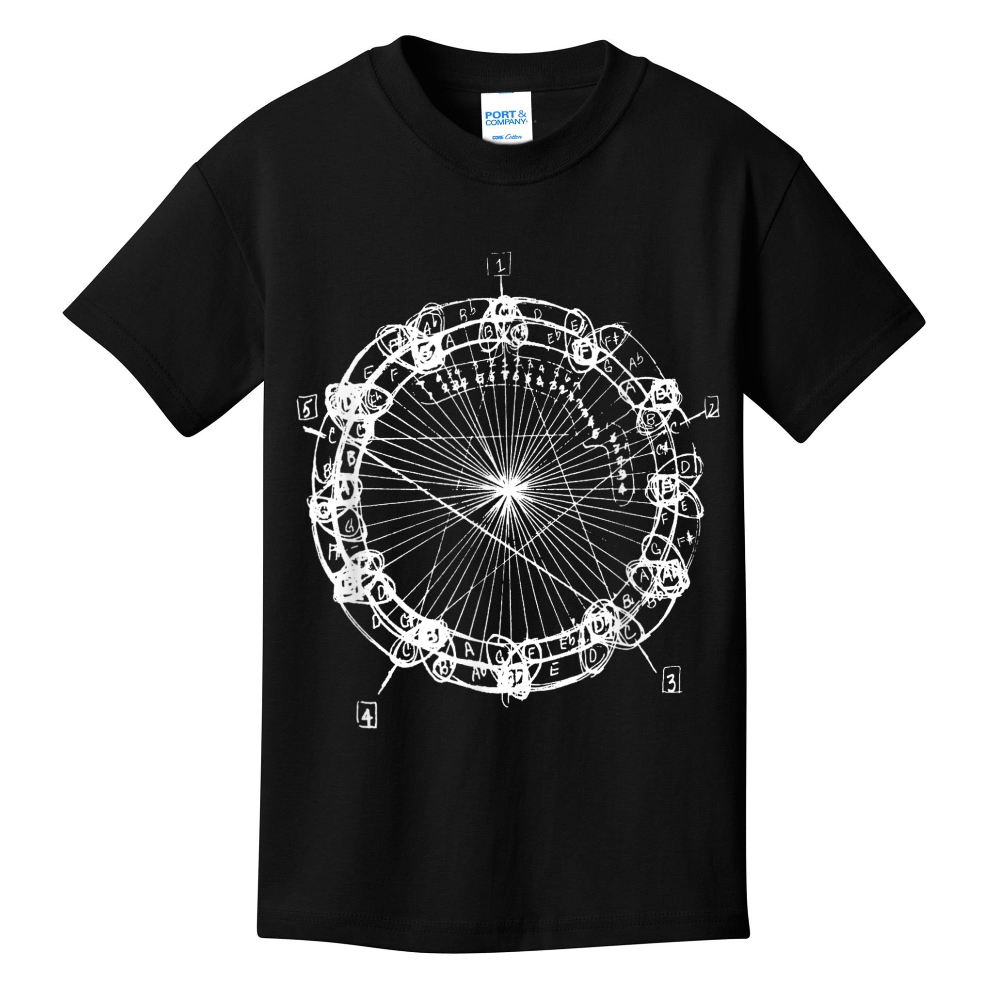 Coltrane Chord Changes Mandala Jazz Musician Kids T-Shirt