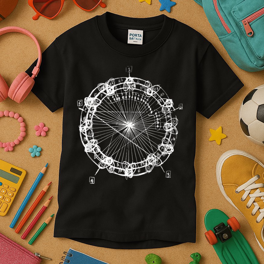 Coltrane Chord Changes Mandala Jazz Musician Kids T-Shirt