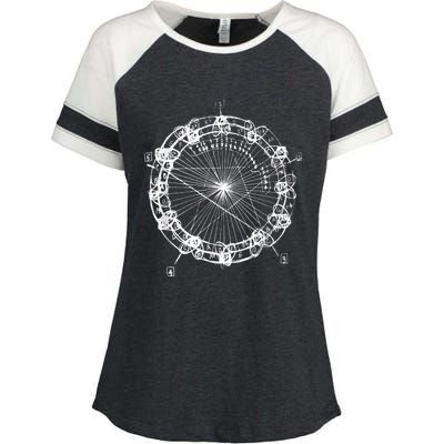 Coltrane Chord Changes Mandala Jazz Musician Enza Ladies Jersey Colorblock Tee