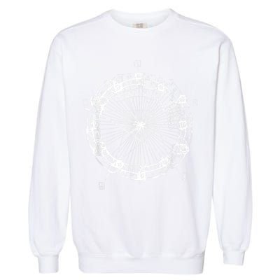 Coltrane Chord Changes Mandala Jazz Musician Garment-Dyed Sweatshirt