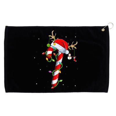 Candy Cane Crew Santa Christmas Lights Xmas Grommeted Golf Towel