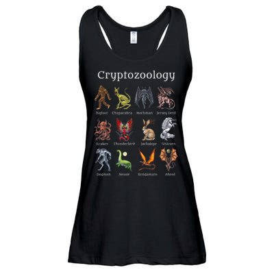 Cryptozoology Cryptid Creatures Fantasy Mythical Monsters Ladies Essential Flowy Tank
