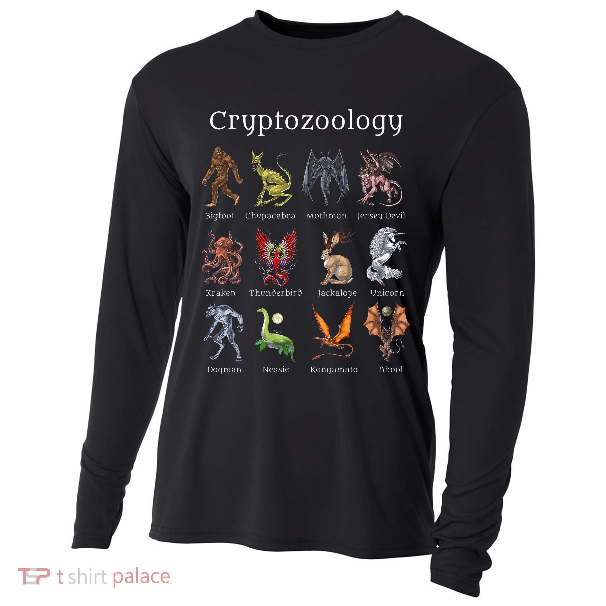 Cryptozoology Cryptid Creatures Fantasy Mythical Monsters Cooling Performance Long Sleeve Crew