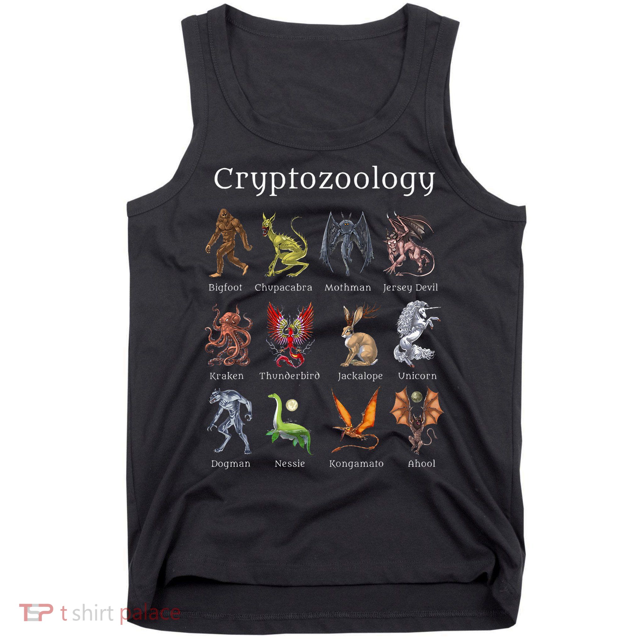 Cryptozoology Cryptid Creatures Fantasy Mythical Monsters Tank Top