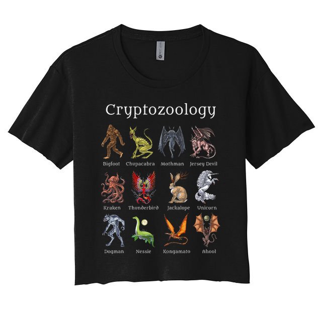 Cryptozoology Cryptid Creatures Fantasy Mythical Monsters Crop Top