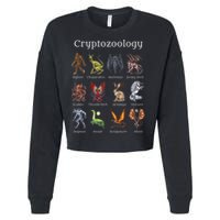Cryptozoology Cryptid Creatures Fantasy Mythical Monsters Cropped Pullover Crew