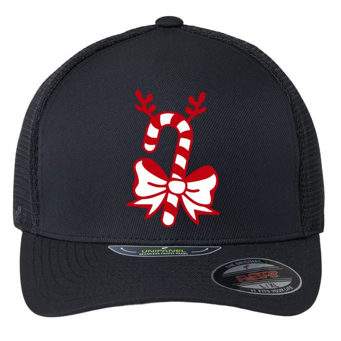 Christmas Candy Cane Santa Xmas Flexfit Unipanel Trucker Cap