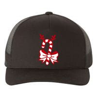 Christmas Candy Cane Santa Xmas Yupoong Adult 5-Panel Trucker Hat