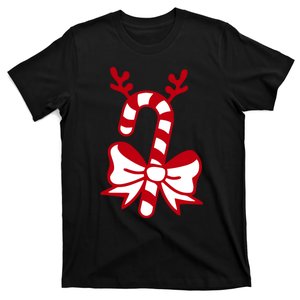 Christmas Candy Cane Santa Xmas T-Shirt