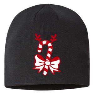 Christmas Candy Cane Santa Xmas Sustainable Beanie