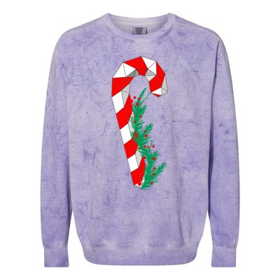 Christmas Candy Cane Santa Xmas Colorblast Crewneck Sweatshirt