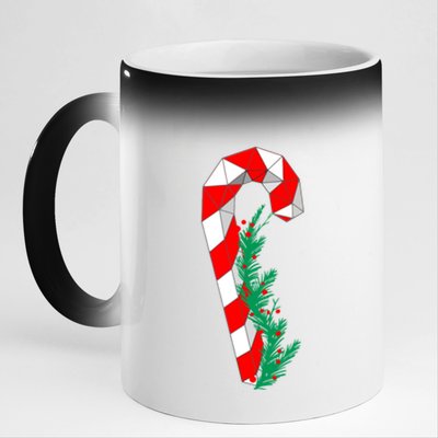 Christmas Candy Cane Santa Xmas 11oz Black Color Changing Mug