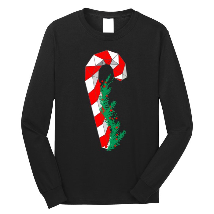 Christmas Candy Cane Santa Xmas Long Sleeve Shirt