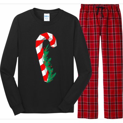 Christmas Candy Cane Santa Xmas Long Sleeve Pajama Set