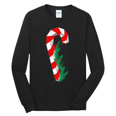 Christmas Candy Cane Santa Xmas Tall Long Sleeve T-Shirt