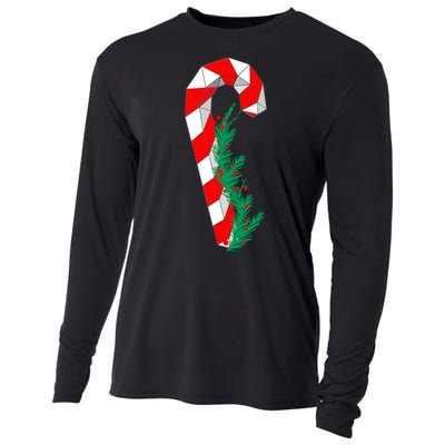 Christmas Candy Cane Santa Xmas Cooling Performance Long Sleeve Crew